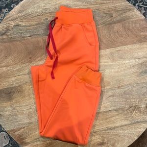 Figs High Waisted Zamora Joggers Sunset Orange